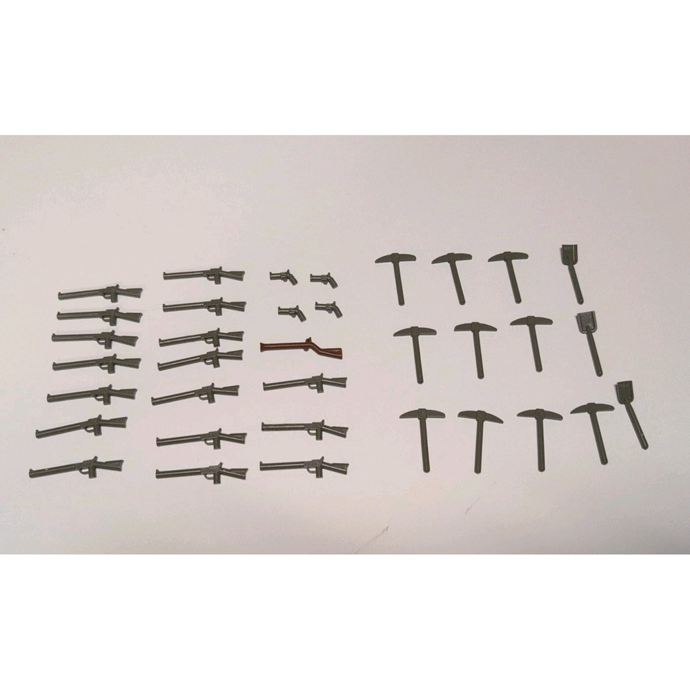 Vintage LEGO Bulk Weapons & Tools Lot - 17 Rifles, 4 Pistols, 1 Blunderbuss +++